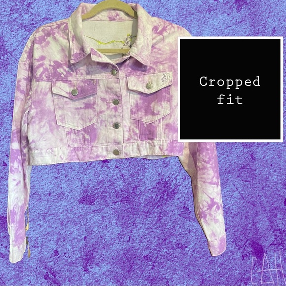 Hand embroidered + embellished jean style jacket - Picture 3 of 15